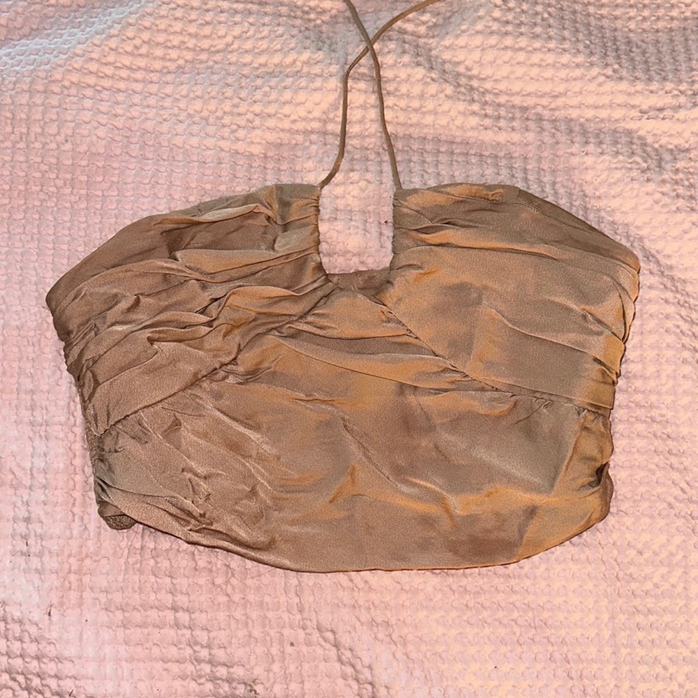 Zara top, ties around neck. Sooo cute and flattering.